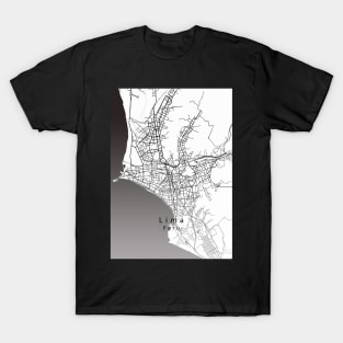 Lima Peru City Map T-Shirt